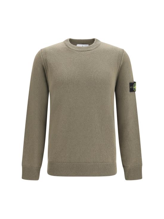 26FW 스톤 아일랜드 램스울 립드 트림 레귤러 핏 크루넥 점퍼 L2S155100072S00A3 V005G MILITARY GREEN