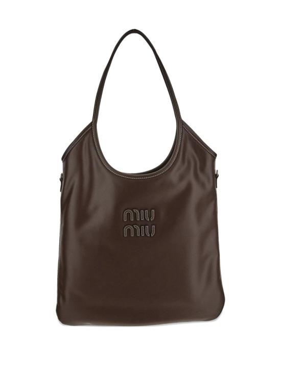 26FW 미우미우 아이비 레더 백 5BG2312CRWV MLNF0002 Black