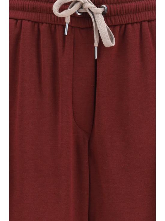 26FW 브루넬로 쿠치넬리 트레이닝/조거 팬츠 MP828SM689 C9813 CABERNET - BRUNELLO CUCINELLI