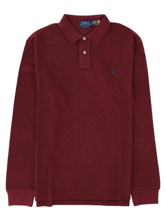 26FW 폴로 랄프로렌 클래식 핏 코튼 폴로 셔츠 710680790 095SPRINGWINEHEATHER C7996 Red