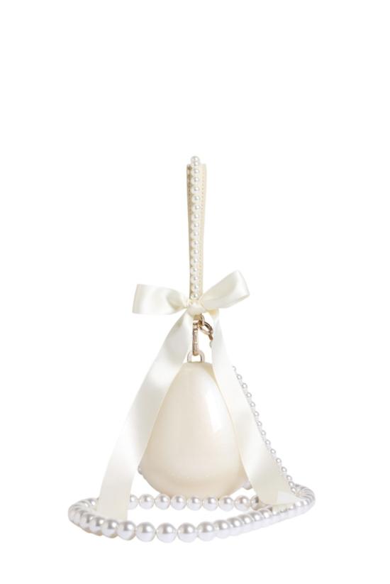 26FW 시몬로샤 숄더백 BAG110ECBOW0773PEARLCREAM White