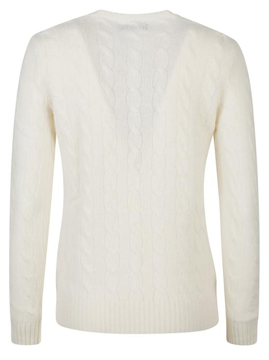  폴로 랄프로렌 폴로 자수 케이블 니트 스웨터 211971865001 Neutrals - POLO RALPH LAUREN