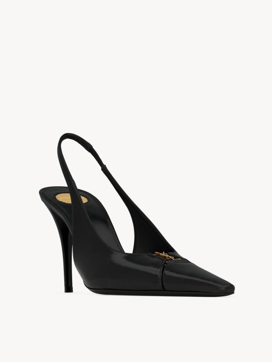 26FW 생로랑 베이비론 브레테유 슬링백 펌프스 806685AAEHI1000 black - SAINT LAURENT