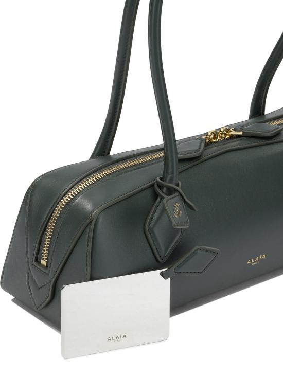 26FW 알라이아 르 테켈 미디움 레더 숄더백 AA1S06033I061U48 GREEN - ALAIA