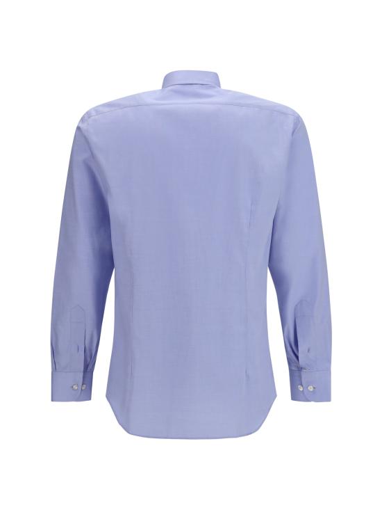  에트로 셔츠 Pegaso 로고 Azzurro 디테일의 Etro 로마 코튼 - ETRO