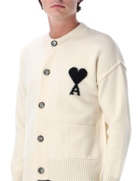 26FW 아미 ADC 크루넥 가디건 UKC368018151 White - AMI