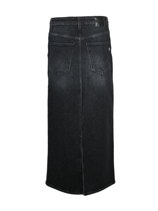 25FW 돈답 데님 블랙 주얼 버튼 롱  스커트 - DONDUP