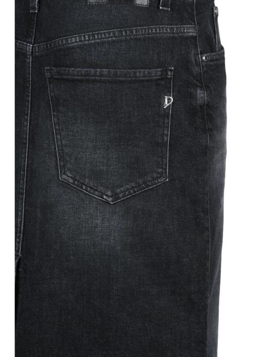25FW 돈답 데님 블랙 주얼 버튼 롱  스커트 - DONDUP
