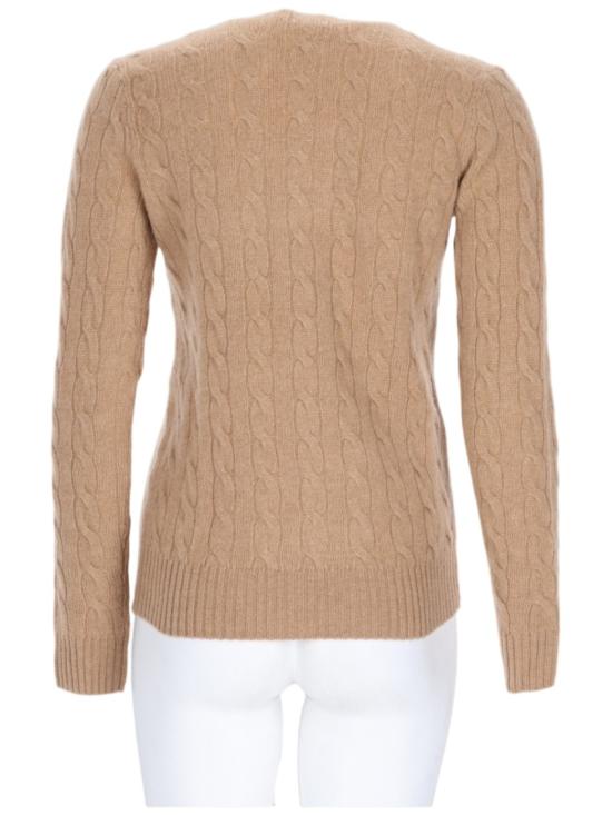  폴로 랄프로렌 폴로 자수 케이블 니트 스웨터 211971865 002COLLECTIONCAMELMELANGE Brown - POLO RALPH LAUREN