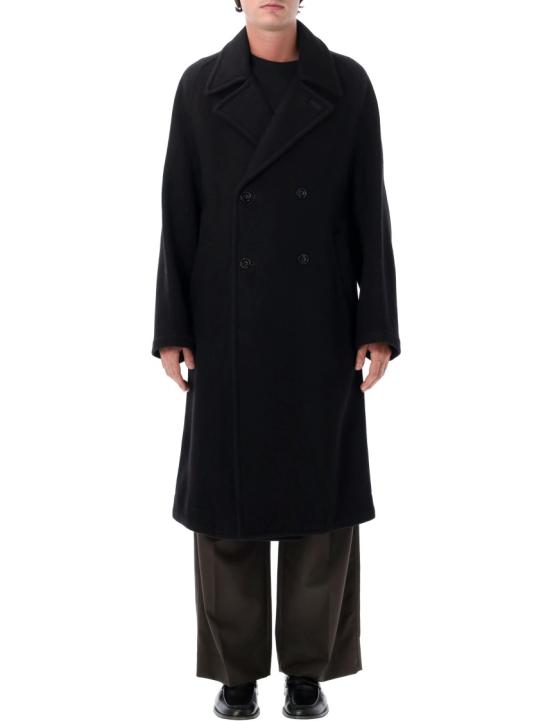 26FW 르메르 더블 브레스티드 펠티드 울 앤 알파카 코트 CO1169LF1700BK999 Black