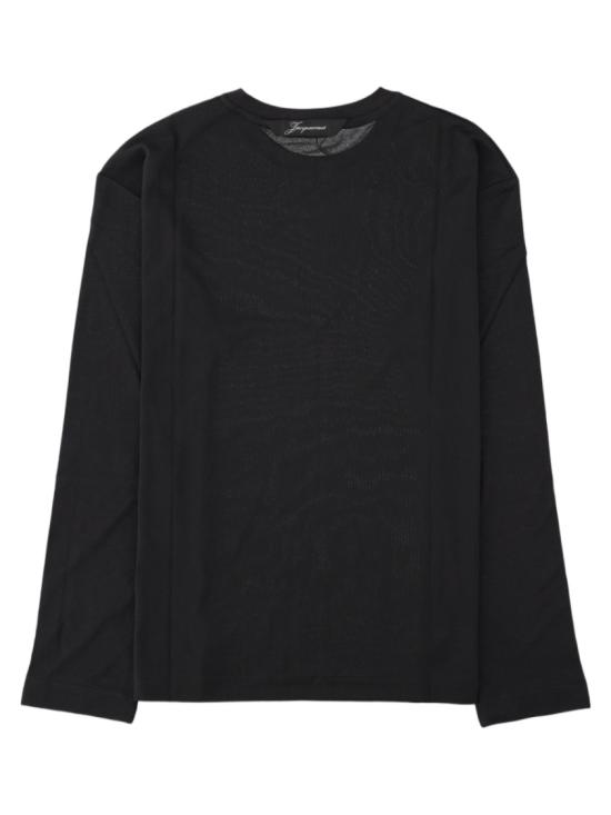 26FW 자크뮈스 롱 카레 롱슬리브 티셔츠 TSM00622AJ0 0254990 Black - JACQUEMUS