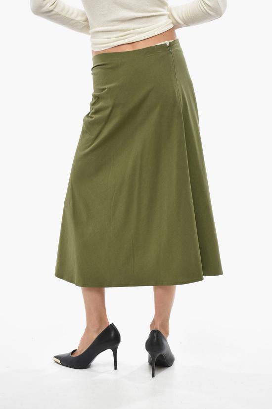  드리스 반 노튼 롱 스커트 0111162603604 Green - DRIES VAN NOTEN