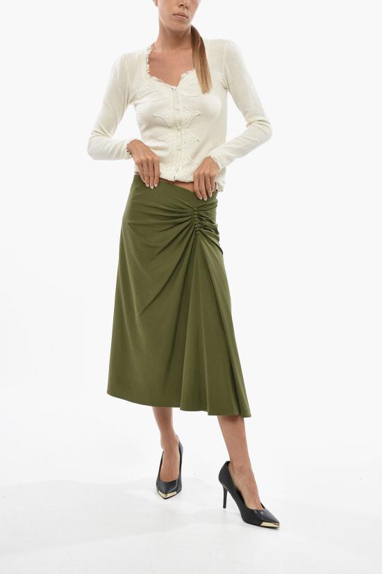  드리스 반 노튼 롱 스커트 0111162603604 Green - DRIES VAN NOTEN