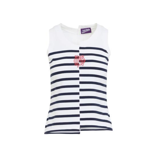 26FW 장 폴 고티에 탑 2604WTO475J064 0159 WHITE NAVY - JEAN PAUL GAULTIER