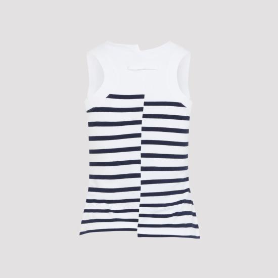 26FW 장 폴 고티에 탑 2604WTO475J064 0159 WHITE NAVY - JEAN PAUL GAULTIER
