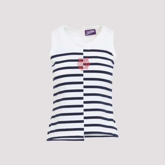 26FW 장 폴 고티에 탑 2604WTO475J064 0159 WHITE NAVY