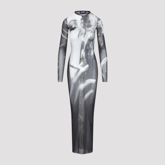 26FW 장 폴 고티에 롱 원피스 2604WDR191M031P 000201 BLACKE GREY