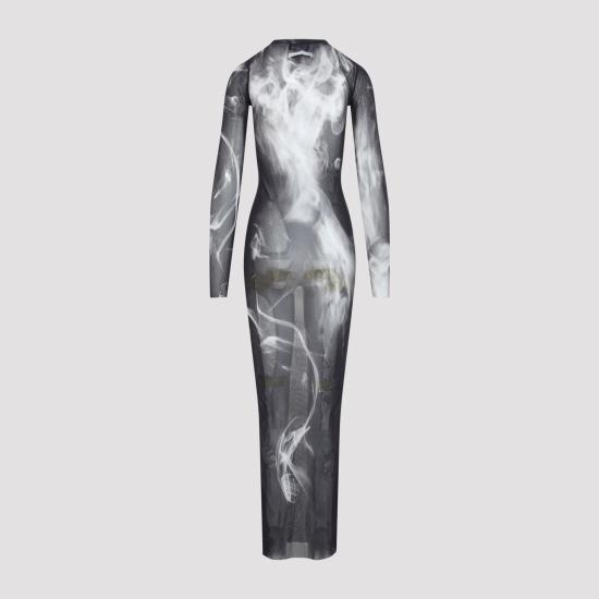 26FW 장 폴 고티에 롱 원피스 2604WDR191M031P 000201 BLACKE GREY - JEAN PAUL GAULTIER
