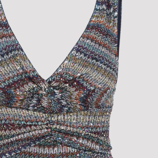 26FW 미소니 롱 원피스 DS26WG2T BC006Q SMSQW MULTI BLUE RED - MISSONI