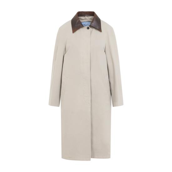 26FW 프라다 싱글 브레스티드 올드 포플린 코트 P648TESOOO 19WY F0A08 CALCE - PRADA