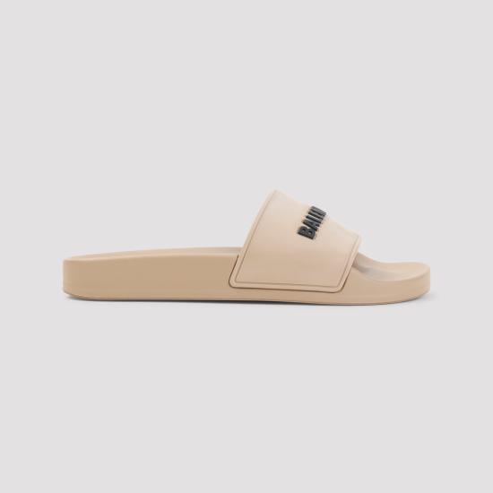 26FW 발렌시아가 풀 슬라이드 샌들 565547 W1S80 9710 BEIGE BLACK - BALENCIAGA