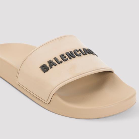 26FW 발렌시아가 풀 슬라이드 샌들 565547 W1S80 9710 BEIGE BLACK - BALENCIAGA