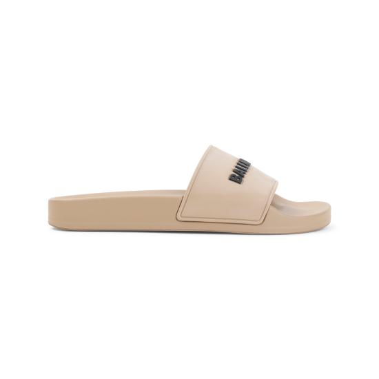 26FW 발렌시아가 풀 슬라이드 샌들 565547 W1S80 9710 BEIGE BLACK - BALENCIAGA