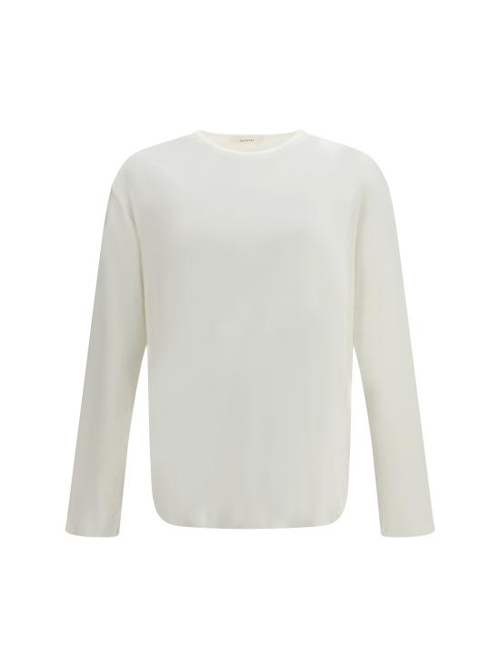 26FW 유밋 베넌 긴팔 티셔츠 FW26M80111761 0001 WHITE