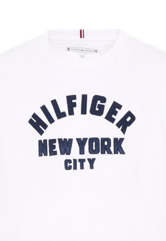 25FW [키즈] 타미힐피거 티셔츠 KG0KG08635 YBR WHITE - TOMMY HILFIGER