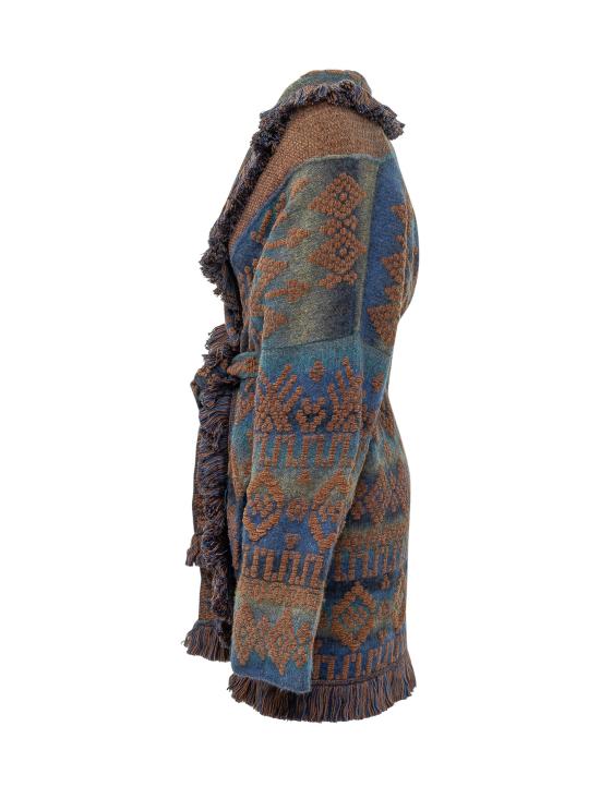 26FW 알라누이 가디건 LWHB064E26KNI011 4564 BLUE BROWN - ALANUI