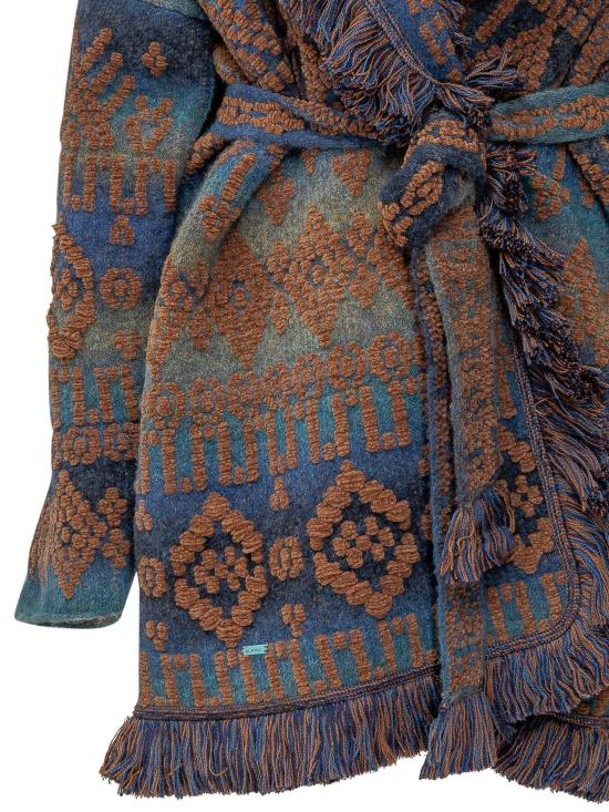 26FW 알라누이 가디건 LWHB064E26KNI011 4564 BLUE BROWN - ALANUI