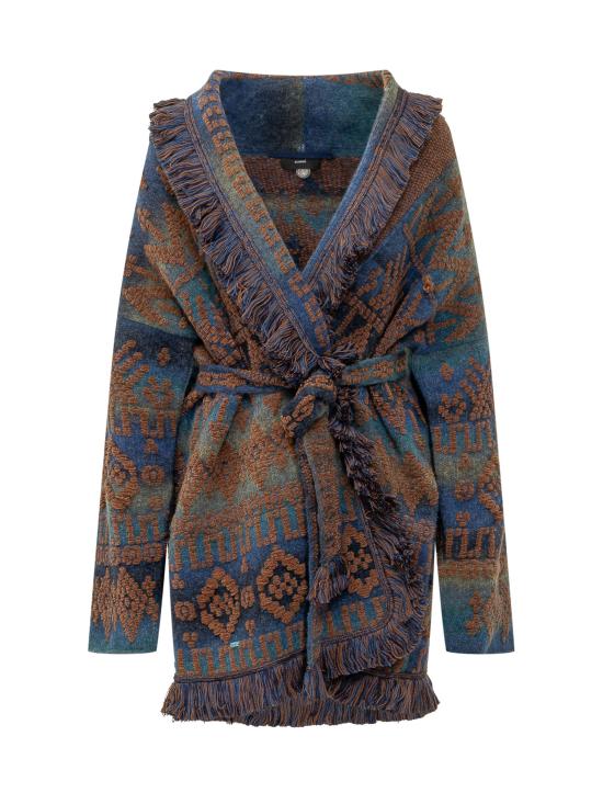 26FW 알라누이 가디건 LWHB064E26KNI011 4564 BLUE BROWN