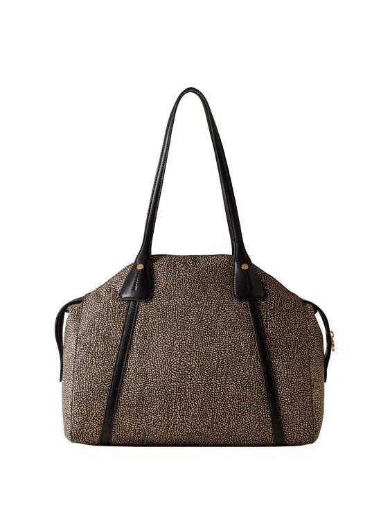 26FW 보르보네제 토트백 91010198 0189X11 OP NATURALE NERO - BORBONESE
