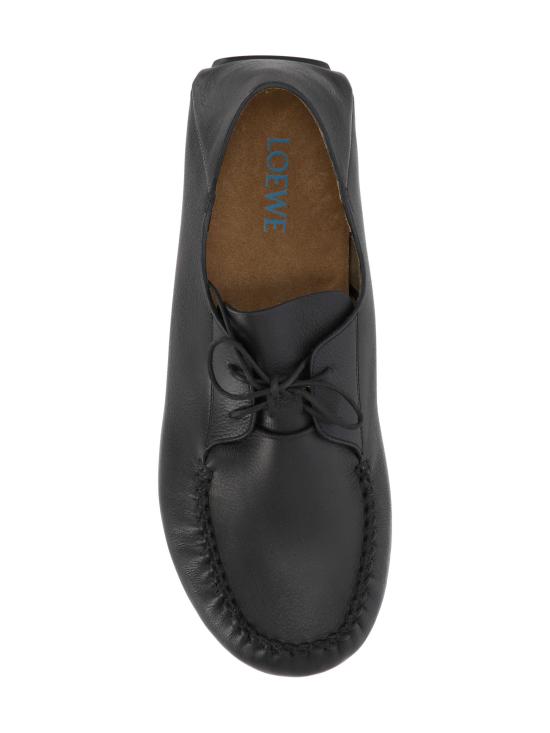 26FW 로에베 램블라 보트 소프트 카프스킨 로퍼 M816290X64 1100 BLACK DOM - LOEWE