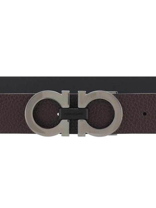  살바토레 페라가모 벨트 페라가모 간치니 송아지 가죽  블랙 - SALVATORE FERRAGAMO