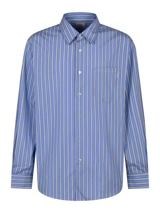 26FW 생로랑 긴팔 셔츠 A001QB Y2O084272 BLEU CRAIE NOIR - SAINT LAURENT