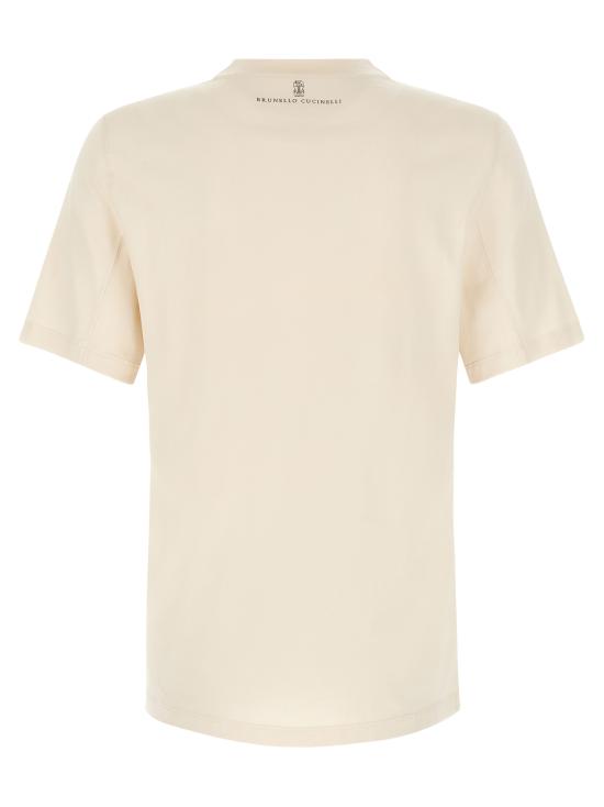 26FW 브루넬로 쿠치넬리 반팔 티셔츠 M0B138518 C2832 WHITE DOM - BRUNELLO CUCINELLI
