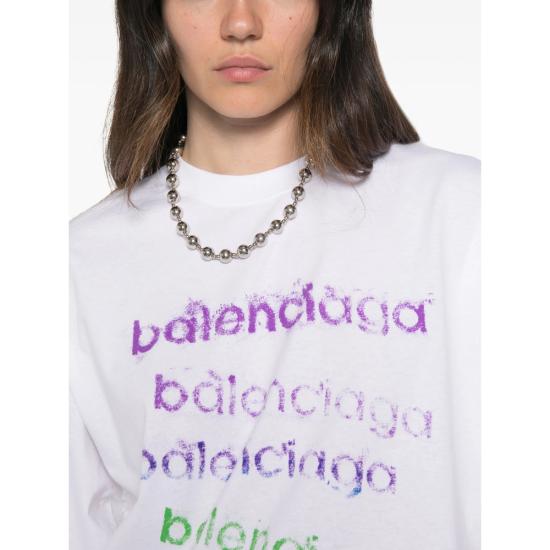 26FW 발렌시아가 탑 871733 TVVK9 9000 WHITE - BALENCIAGA