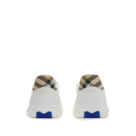 26FW 버버리 레더 체크 테라스 스니커즈 8108649 MF TERRACE A1464 WHITE NEUTRALS - BURBERRY