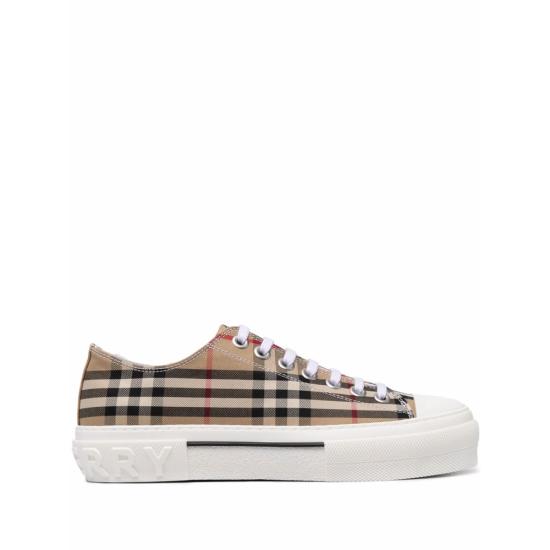 26FW 버버리 빈티지 체크 코튼 스니커즈 8049745 MF TNR JAC A7028 NEUTRALS
