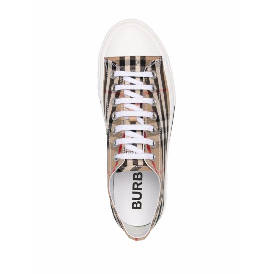 26FW 버버리 빈티지 체크 코튼 스니커즈 8049745 MF TNR JAC A7028 NEUTRALS - BURBERRY