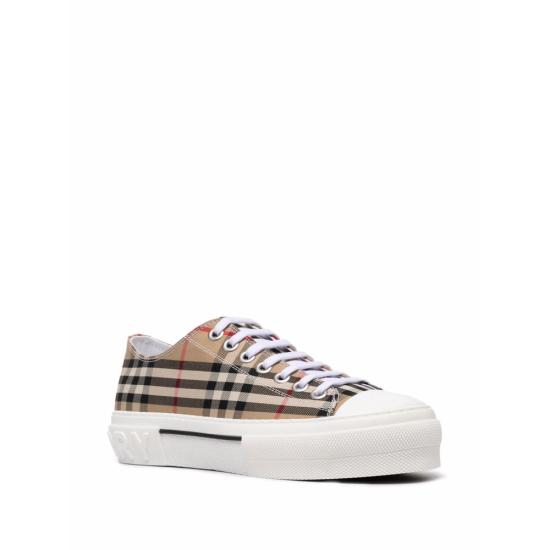 26FW 버버리 빈티지 체크 코튼 스니커즈 8049745 MF TNR JAC A7028 NEUTRALS - BURBERRY