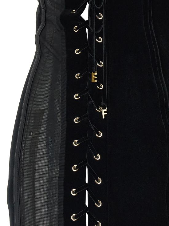 26FW 엘리자베타프랜치 숏 원피스 AB02167E2110 Black - ELISABETTA FRANCHI