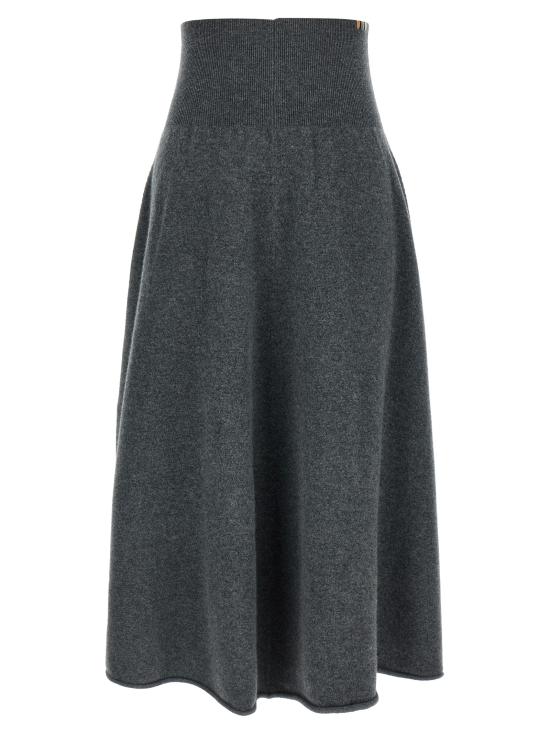 26FW 익스트림캐시미어 미디 스커트 N388EASEFELT Gray