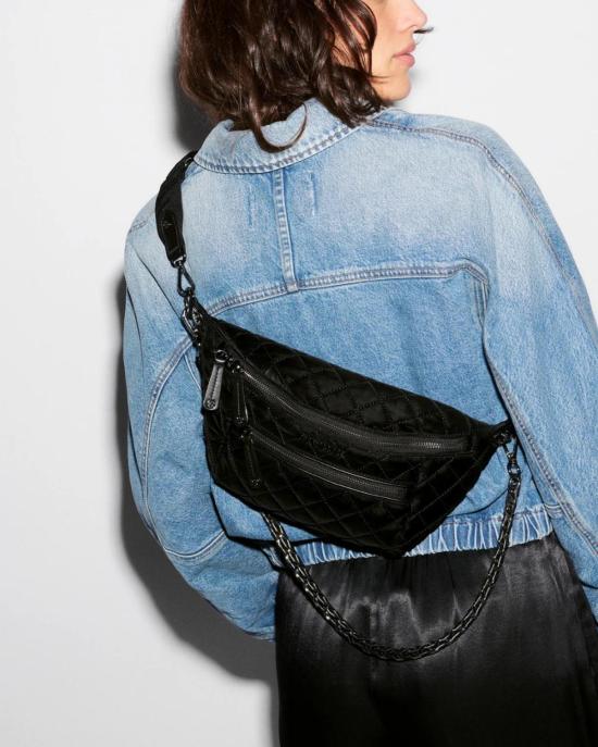  엠지 월리스 크로스백 Mz Wallace Small Crosby Crossbody Sling Black Velvet Finish - MZ WALLACE