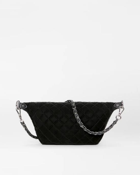  엠지 월리스 크로스백 Mz Wallace Small Crosby Crossbody Sling Black Velvet Finish - MZ WALLACE