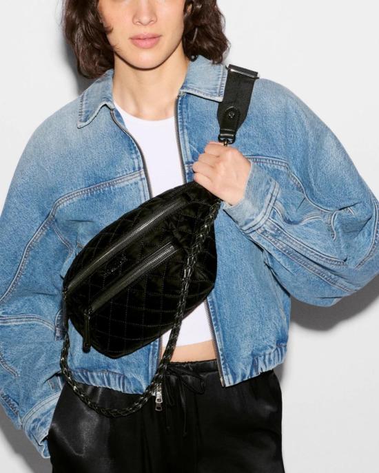  엠지 월리스 크로스백 Mz Wallace Small Crosby Crossbody Sling Black Velvet Finish - MZ WALLACE