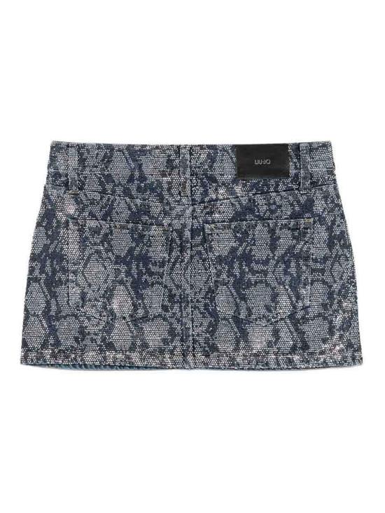 26FW 리우조 미디 스커트 UF6523D485479155 BLUE - LIU JO