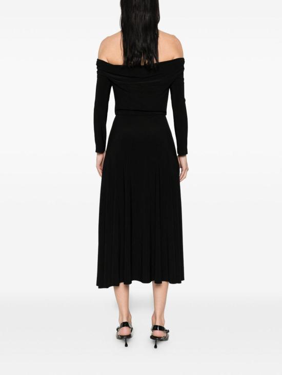 26FW 노마카말리 미디 스커트 KK1263PLU01001 BLACK - NORMA KAMALI