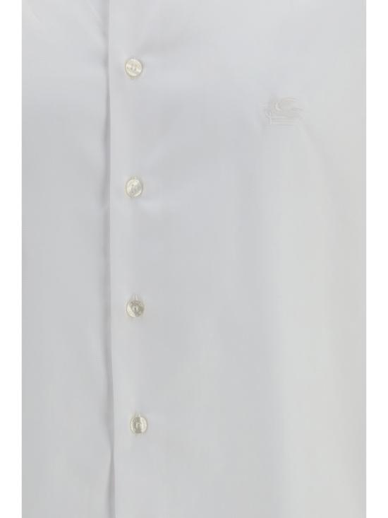  에트로 셔츠 Pegaso 로고가 있는 Etro 로마 코튼  Bianco Ottico - ETRO